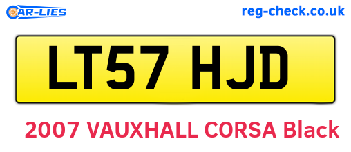 LT57HJD are the vehicle registration plates.