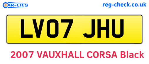 LV07JHU are the vehicle registration plates.