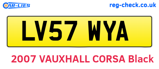 LV57WYA are the vehicle registration plates.
