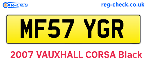 MF57YGR are the vehicle registration plates.