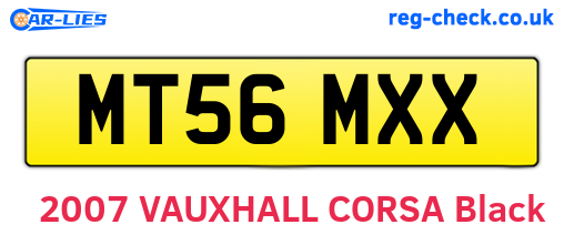 MT56MXX are the vehicle registration plates.