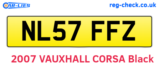 NL57FFZ are the vehicle registration plates.