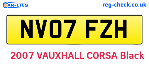 NV07FZH are the vehicle registration plates.
