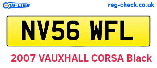 NV56WFL are the vehicle registration plates.