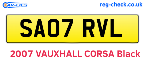 SA07RVL are the vehicle registration plates.