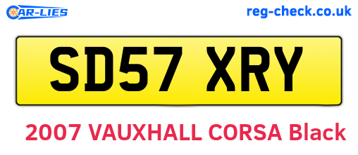 SD57XRY are the vehicle registration plates.