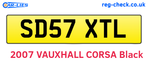 SD57XTL are the vehicle registration plates.