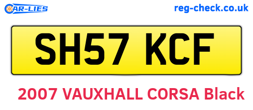 SH57KCF are the vehicle registration plates.