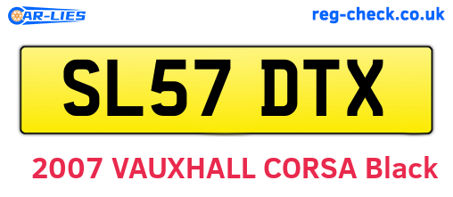 SL57DTX are the vehicle registration plates.