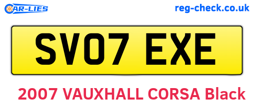 SV07EXE are the vehicle registration plates.