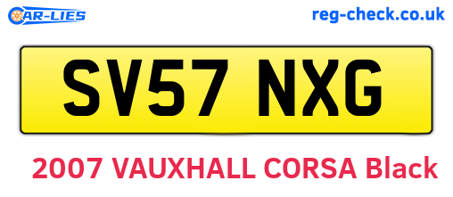 SV57NXG are the vehicle registration plates.