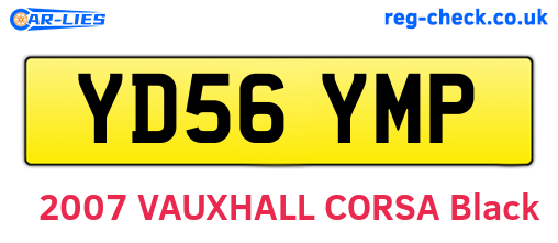 YD56YMP are the vehicle registration plates.