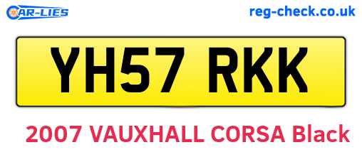 YH57RKK are the vehicle registration plates.