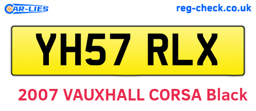 YH57RLX are the vehicle registration plates.