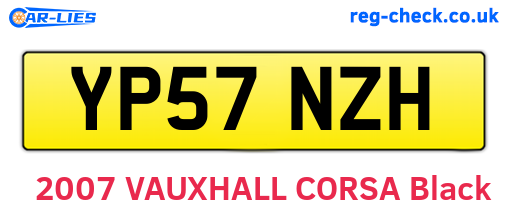 YP57NZH are the vehicle registration plates.