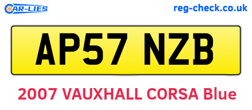 AP57NZB are the vehicle registration plates.