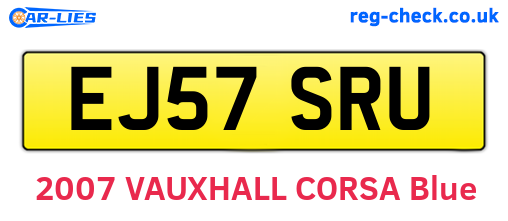 EJ57SRU are the vehicle registration plates.