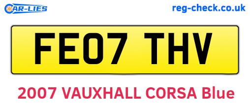 FE07THV are the vehicle registration plates.
