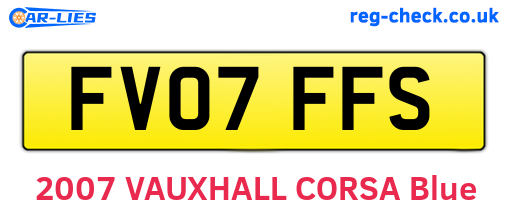 FV07FFS are the vehicle registration plates.