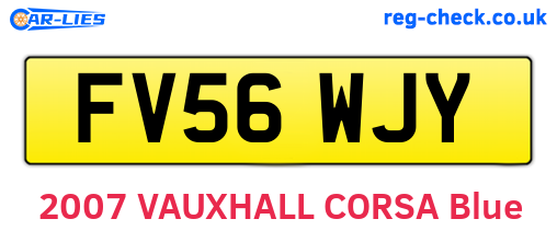 FV56WJY are the vehicle registration plates.
