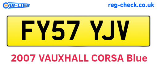 FY57YJV are the vehicle registration plates.
