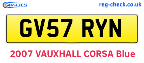 GV57RYN are the vehicle registration plates.