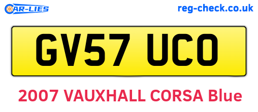 GV57UCO are the vehicle registration plates.