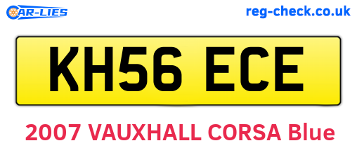 KH56ECE are the vehicle registration plates.