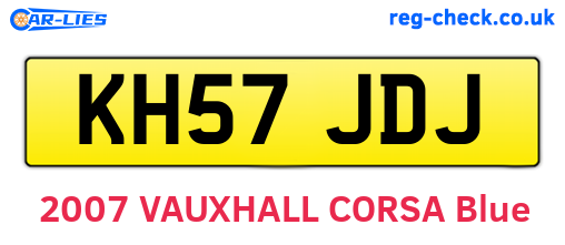 KH57JDJ are the vehicle registration plates.