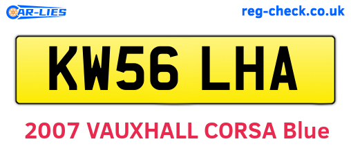 KW56LHA are the vehicle registration plates.