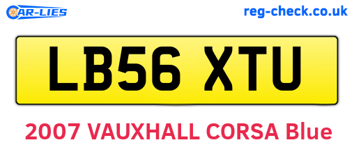 LB56XTU are the vehicle registration plates.