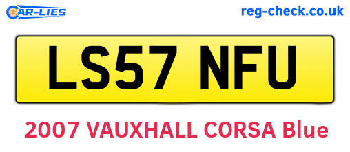 LS57NFU are the vehicle registration plates.