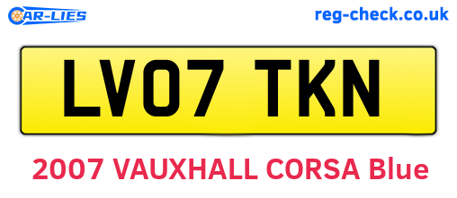 LV07TKN are the vehicle registration plates.