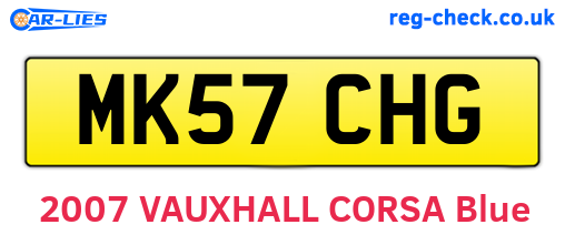 MK57CHG are the vehicle registration plates.