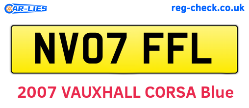 NV07FFL are the vehicle registration plates.