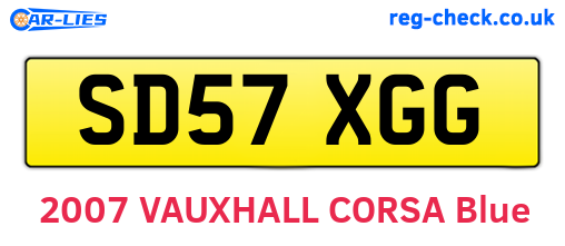 SD57XGG are the vehicle registration plates.