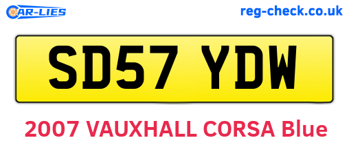 SD57YDW are the vehicle registration plates.