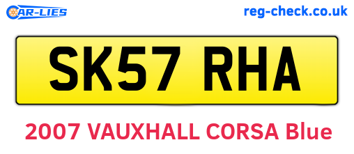 SK57RHA are the vehicle registration plates.