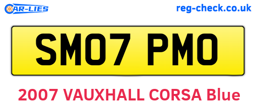 SM07PMO are the vehicle registration plates.