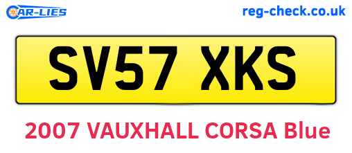 SV57XKS are the vehicle registration plates.