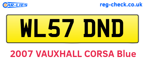 WL57DND are the vehicle registration plates.