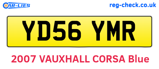 YD56YMR are the vehicle registration plates.