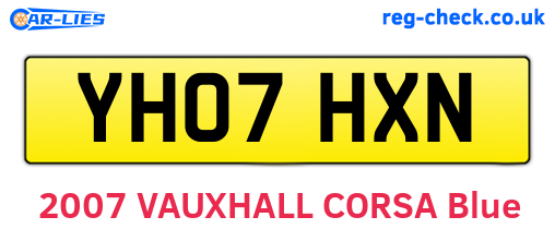 YH07HXN are the vehicle registration plates.
