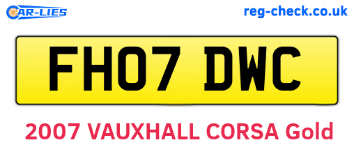 FH07DWC are the vehicle registration plates.