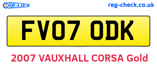 FV07ODK are the vehicle registration plates.