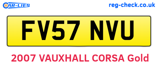 FV57NVU are the vehicle registration plates.