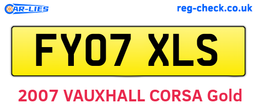 FY07XLS are the vehicle registration plates.