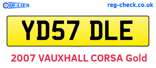 YD57DLE are the vehicle registration plates.