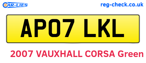 AP07LKL are the vehicle registration plates.
