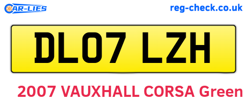 DL07LZH are the vehicle registration plates.